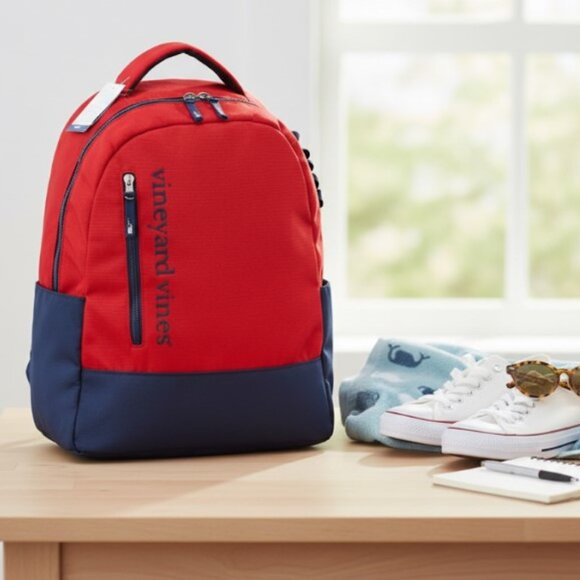 Vineyard Vines Backpack NWT Large Red Blue Limited Edition Made For Target - Picture 1 of 8